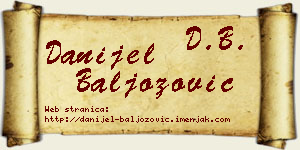 Danijel Baljozović vizit kartica